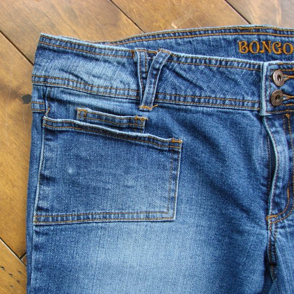 Vintage Y2K 90s Bongo Flare Jeans Wide Leg Festival Boho Hippie Sz 13 Waist 37 - Picture 5 of 14